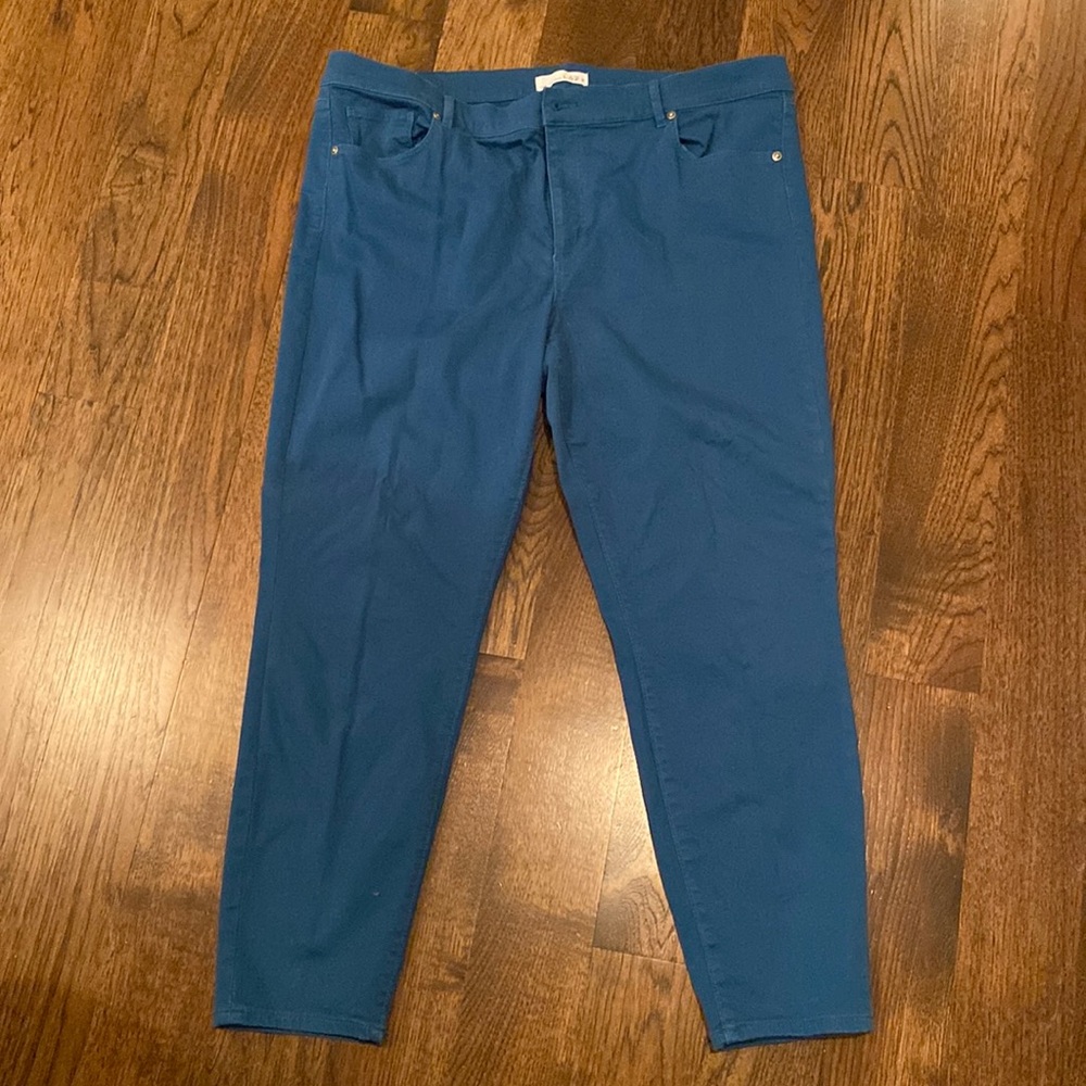LOFT modern skinny teal pant EUC size 16/33